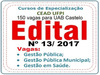 CEAD/UFPI lança edital com 900 vagas em cursos de especialização