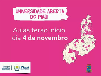 Aulas da UAPI terão início dia 4 de novembro em 60 municípios