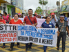 Lideranças sindicais participam de ato contra a Reforma da Previdência