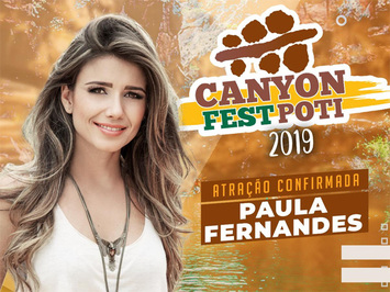 Paula Fernandes é confirmada como atração do Canyon Fest Poti 2019