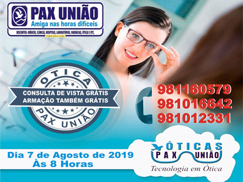 Pax União realizará consulta de vista grátis em São Miguel do Tapuio