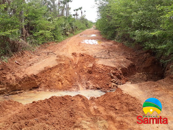 Após chuva, estrada que liga sede a povoado Brejo dos Marianos fica intrafegável
