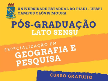 UESPI lança edital de pós-graduação gratuita em Geografia e Pesquisa