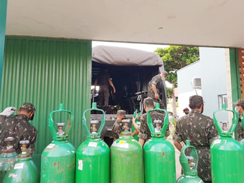 Sesapi reforça oxigênio do HEDA com ajuda do Exército Brasileiro