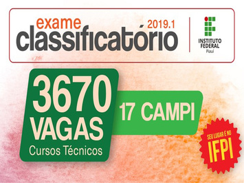 IFPI está com inscrições abertas para 3.670 vagas em cursos técnicos