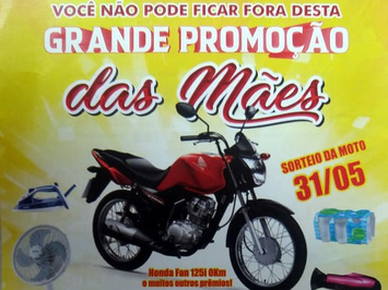 Pax União vai sortear uma moto e vários prêmios no mês das Mães