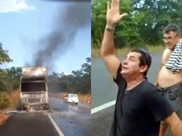 Saiba quem é o caminhoneiro que orou por chuva para apagar chamas
