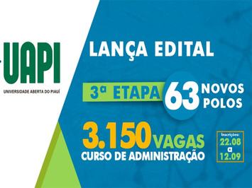 Universidade Aberta do Piauí divulga edital de abertura do vestibular 2021