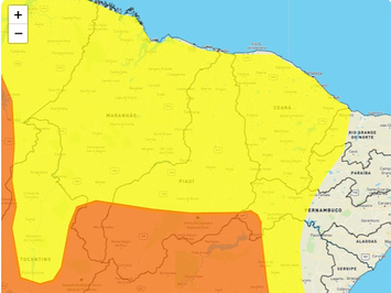 Inmet emite alerta de chuvas intensas para todos os municípios do Piauí