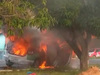 Carro da Secretaria Municipal de Saúde de Santa Cruz do Piauí pega fogo