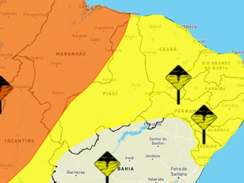 Piauí tem três alertas de chuva forte para 201 cidades