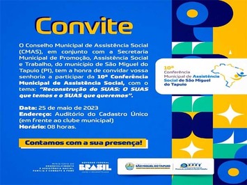 Município de SMT realizará a X Conferência Municipal de Assistência Social