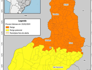 Piauí pode receber chuvas intensas dos dias 16 a 20, segundo boletim da Semarh 