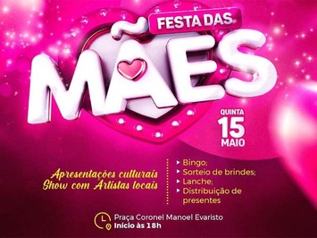Prefeitura e Secretaria de Assistência Social e Trabalho realizarão festa em homenagem às mães